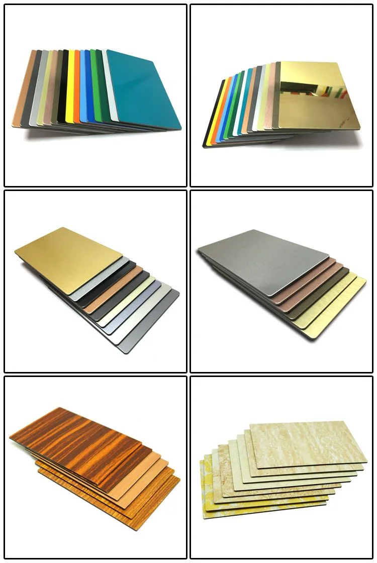 Wall Metal Cladding China Decorative Acm Material Panel 4mm Aluminum Composite